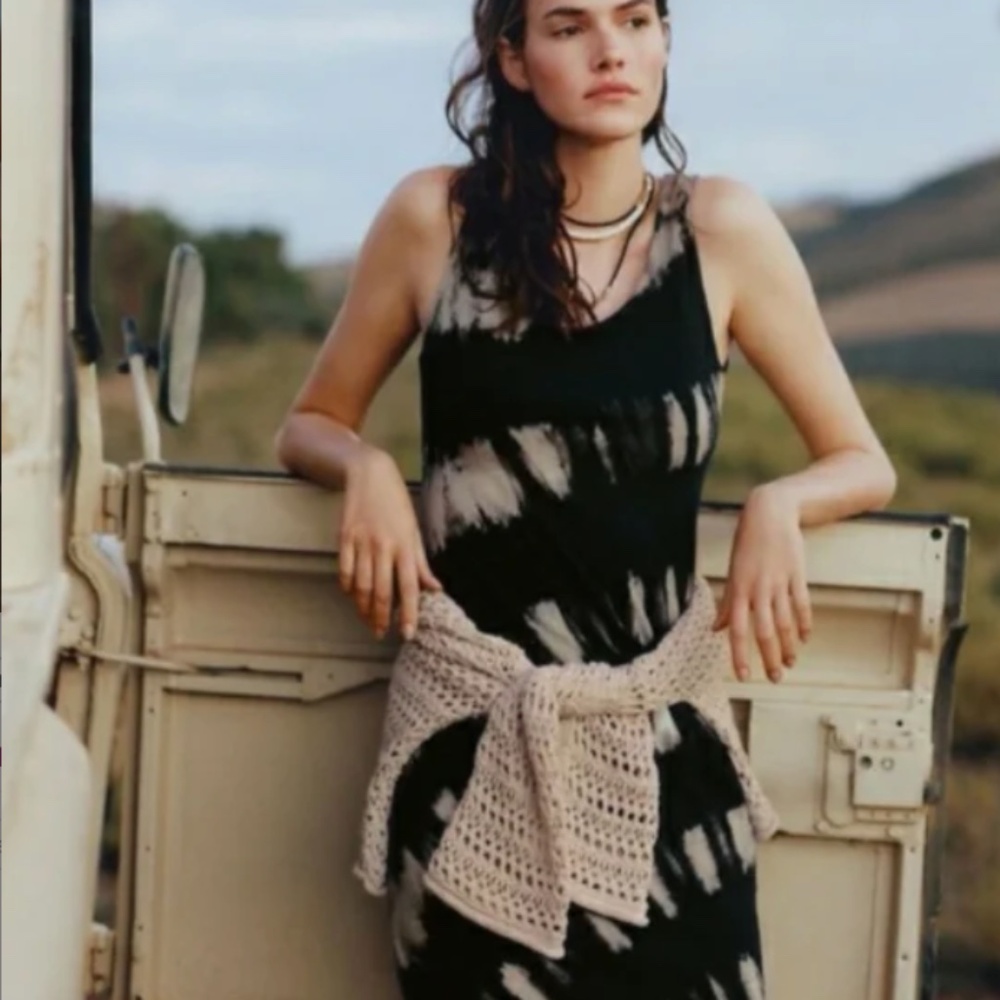 Anthropologie Saturday Sunday Aloe Tie Dye Dress